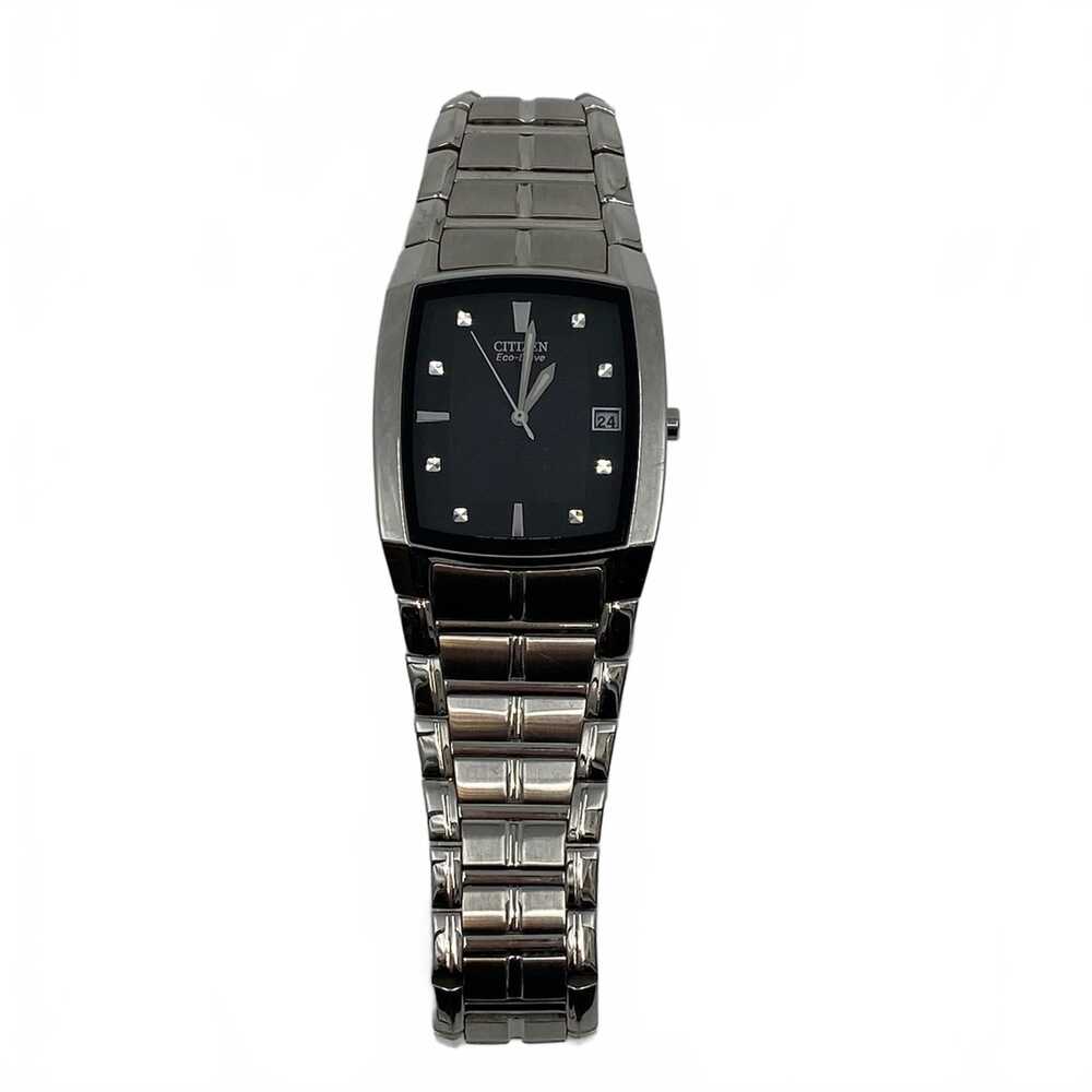 Citizens Eco Drive Black/Silver Watch | OS, Rectangle Paradigm